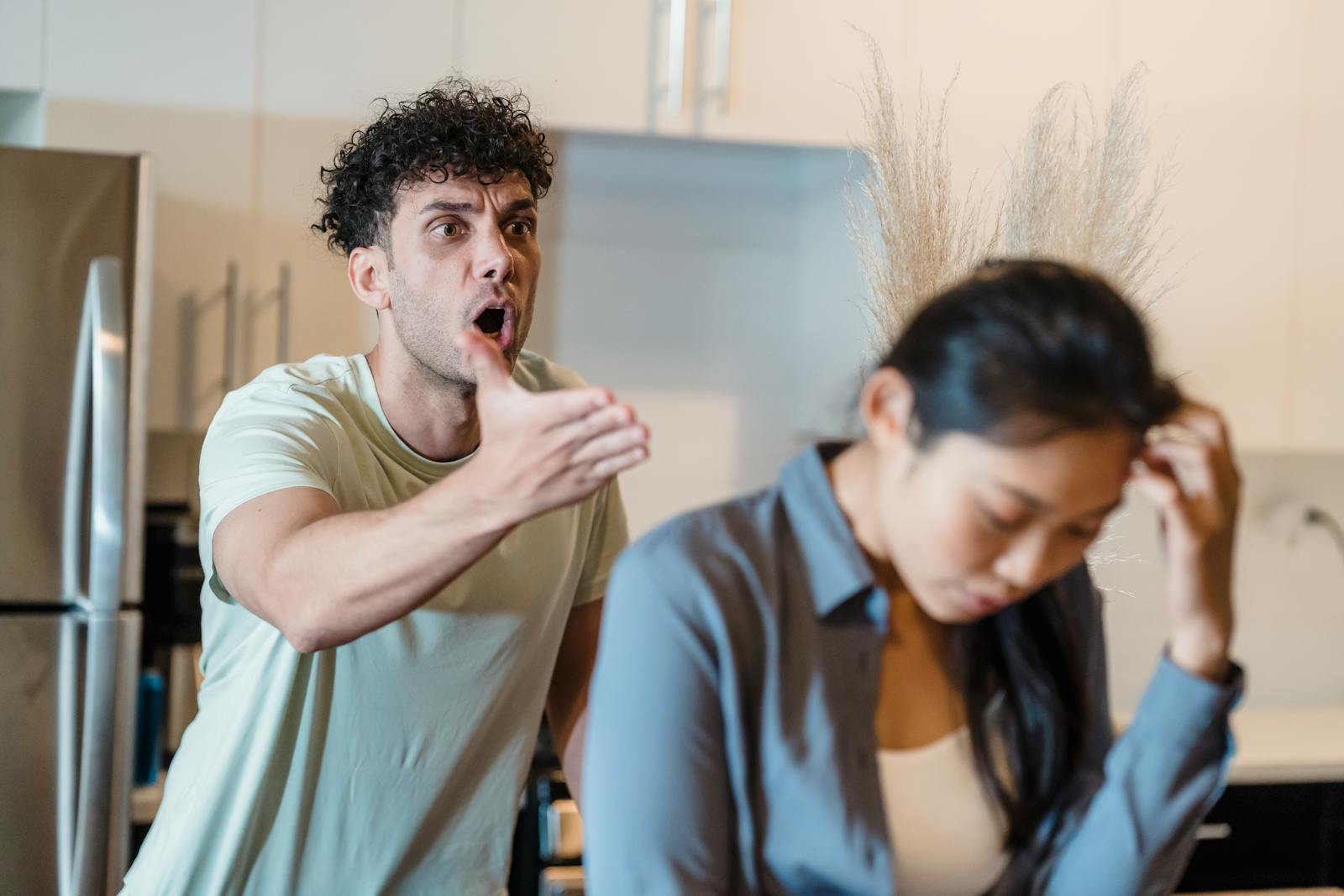 couple arguing passionately about the number one problem in their relationship