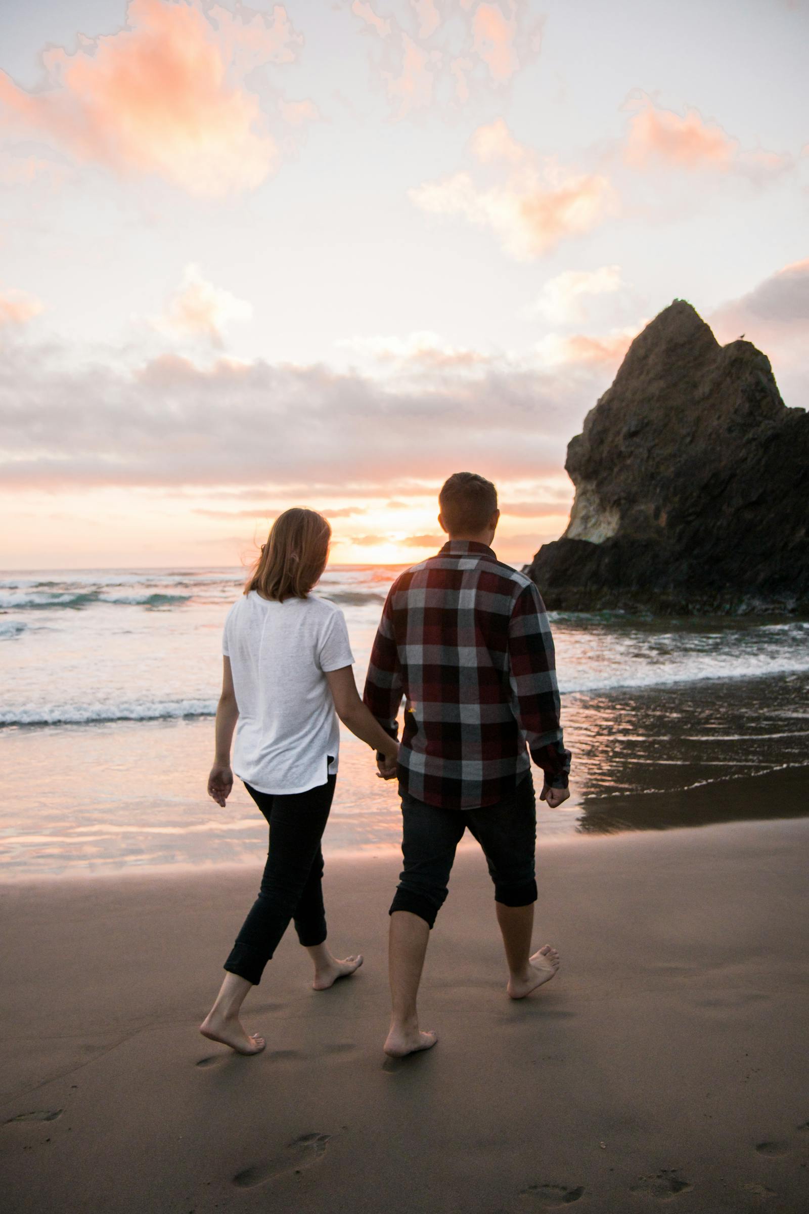 couple walking together holding hands, renewing their relationship