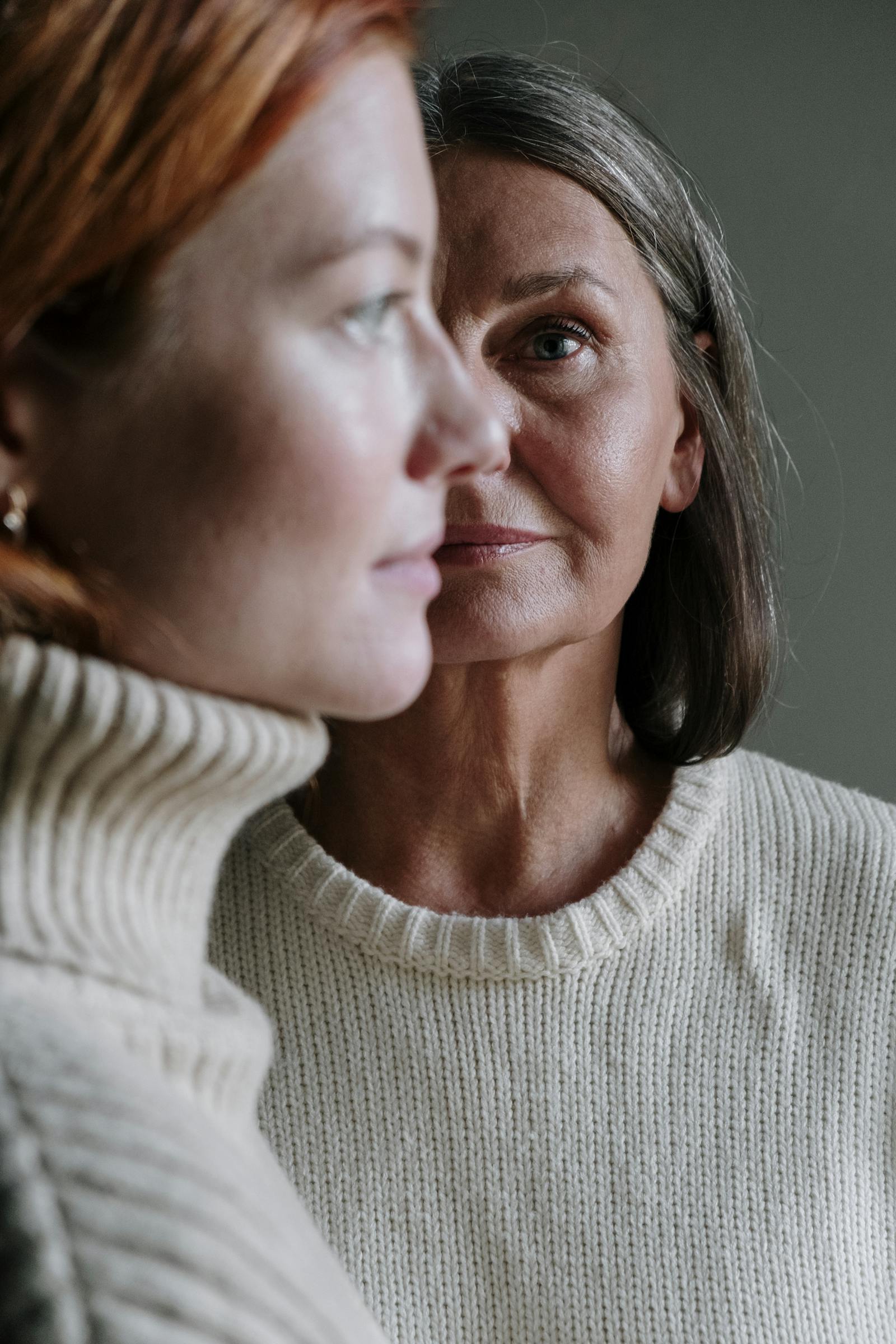 Portrait of three generations of women representing intergenerational connection and healing